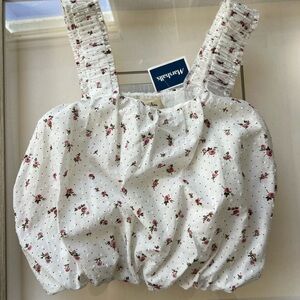 Love Notes White Floral Blouse